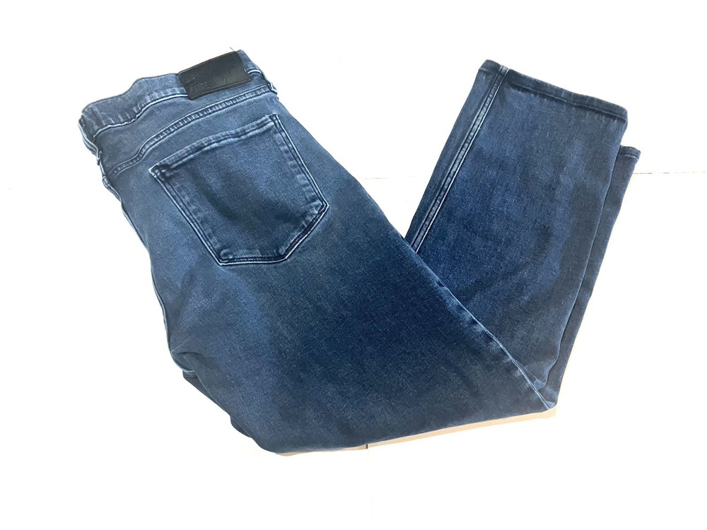 Paige Normandie Straight Leg Jeans Mens 34 (Fits 32x26) Blue Stretch Denim